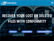 Tablet Screenshot of conformity-inc.com